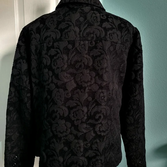 Black Brocade Jacket - Picture 3 of 3